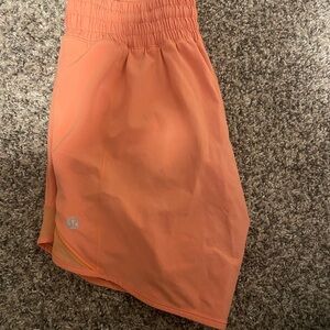 lululemon athletica Orange Hotty Hot shorts